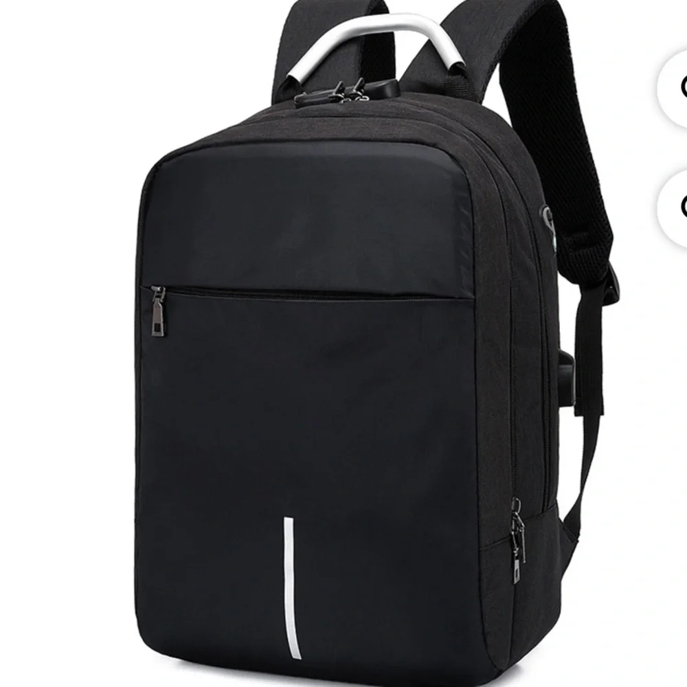 Stylish Black Men's Reflective Backpack